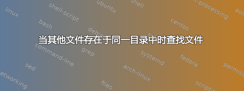 当其他文件存在于同一目录中时查找文件