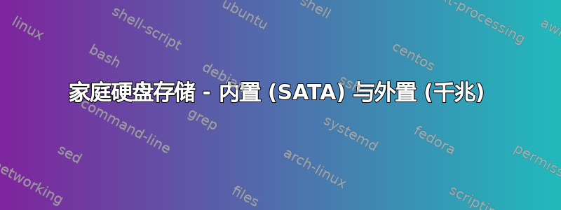 家庭硬盘存储 - 内置 (SATA) 与外置 (千兆)