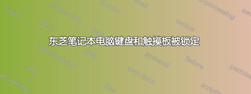 东芝笔记本电脑键盘和触摸板被锁定