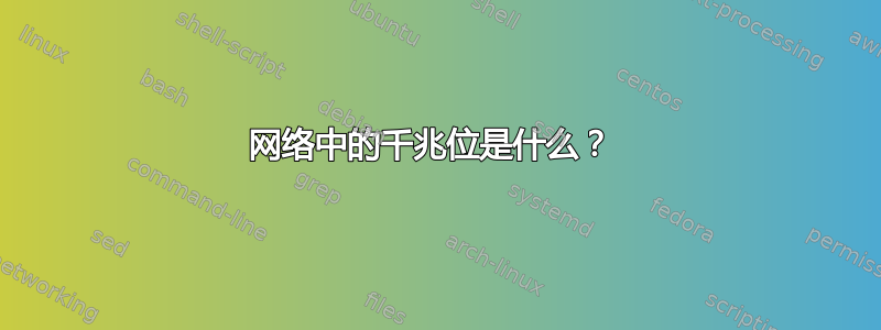 网络中的千兆位是什么？ 