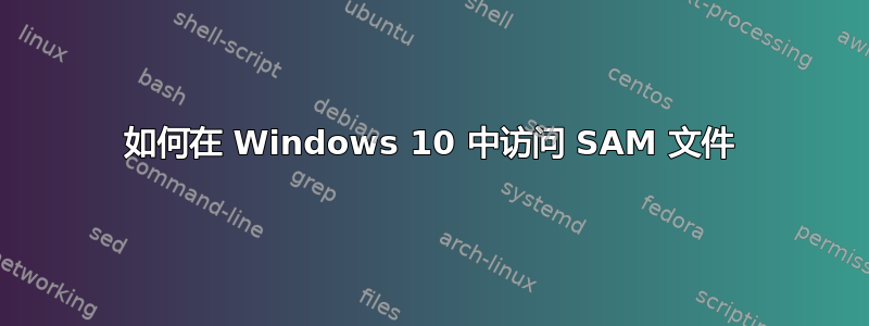 如何在 Windows 10 中访问 SAM 文件