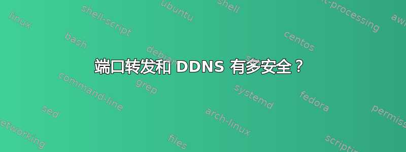 端口转发和 DDNS 有多安全？