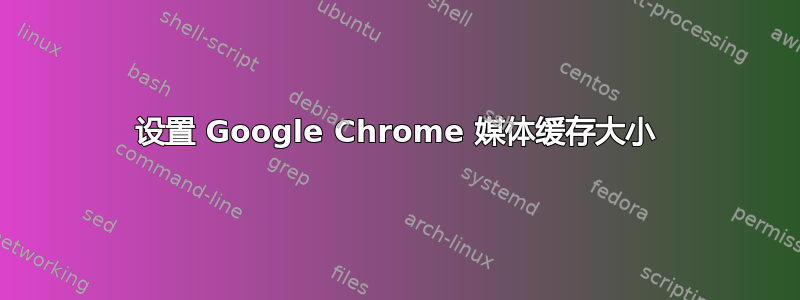 设置 Google Chrome 媒体缓存大小