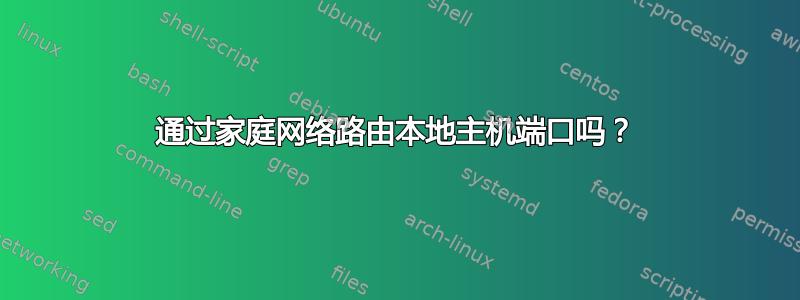 通过家庭网络路由本地主机端口吗？