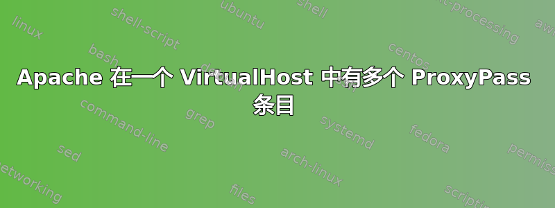 Apache 在一个 VirtualHost 中有多个 ProxyPass 条目