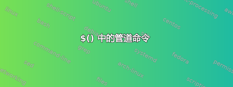 $() 中的管道命令