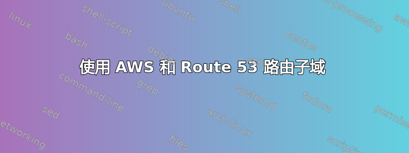 使用 AWS 和 Route 53 路由子域