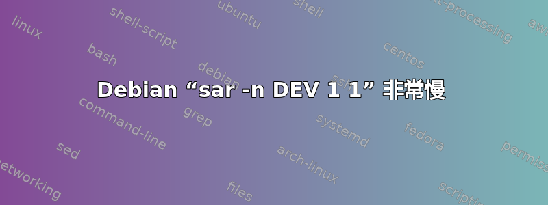 Debian “sar -n DEV 1 1” 非常慢