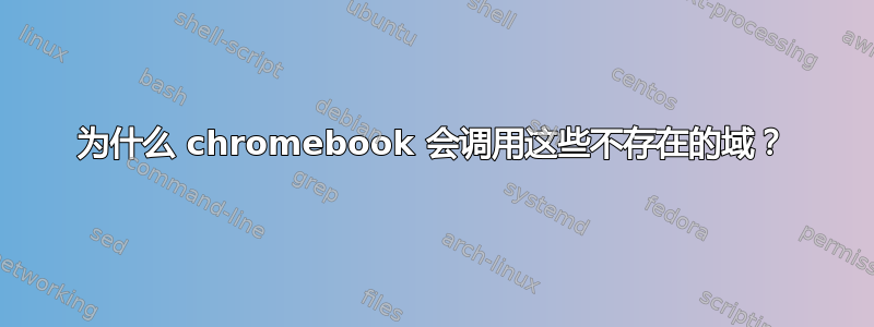 为什么 chromebook 会调用这些不存在的域？