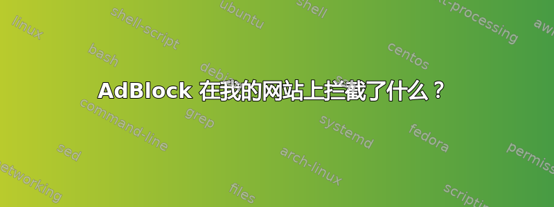 AdBlock 在我的网站上拦截了什么？