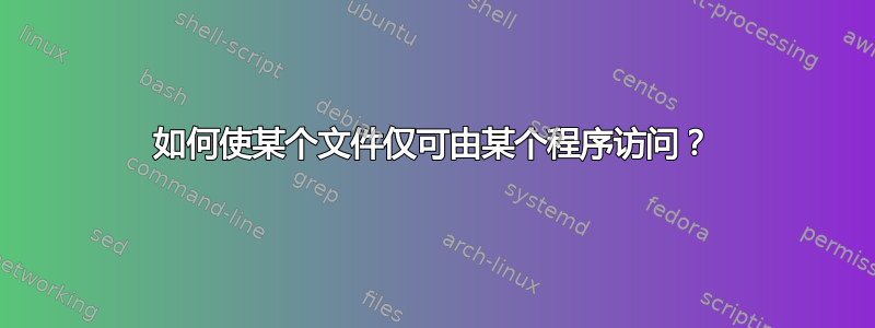 如何使某个文件仅可由某个程序访问？