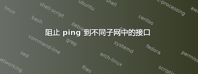 阻止 ping 到不同子网中的接口