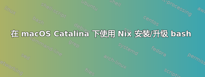 在 macOS Catalina 下使用 Nix 安装/升级 bash