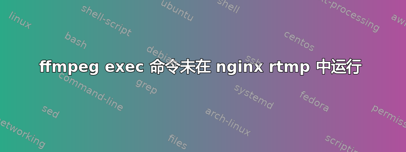 ffmpeg exec 命令未在 nginx rtmp 中运行