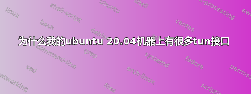 为什么我的ubuntu 20.04机器上有很多tun接口