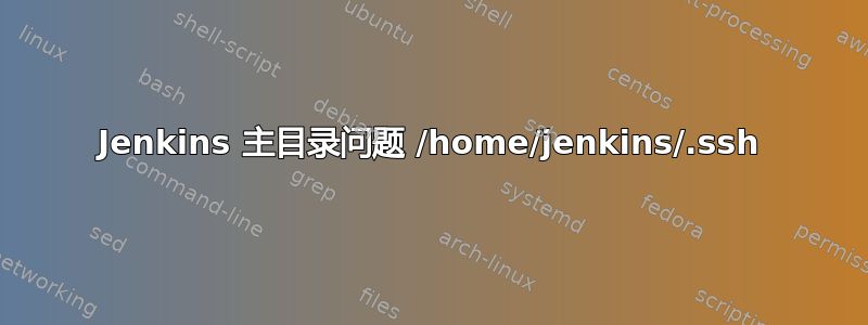 Jenkins 主目录问题 /home/jenkins/.ssh