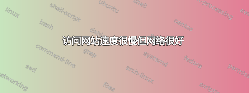 访问网站速度很慢但网络很好