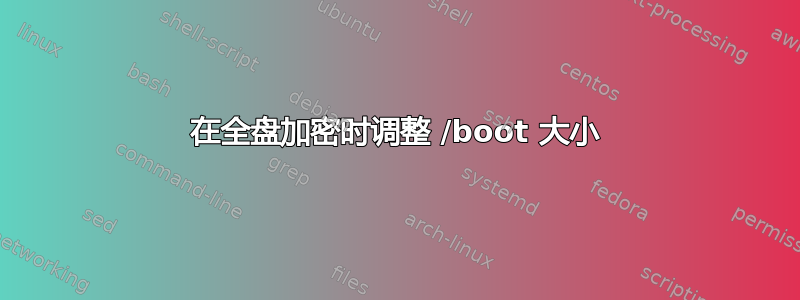 在全盘加密时调整 /boot 大小