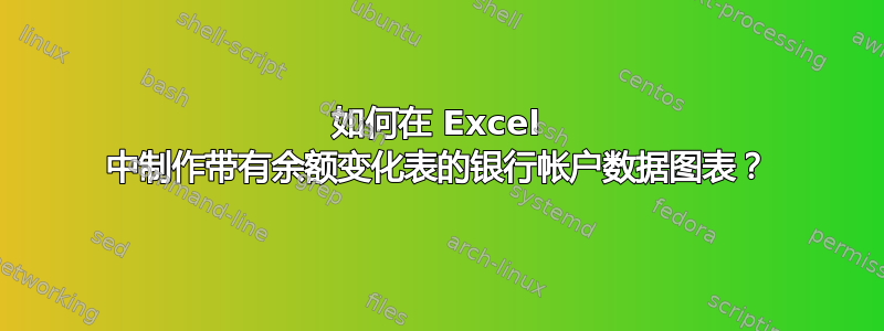 如何在 Excel 中制作带有余额变化表的银行帐户数据图表？