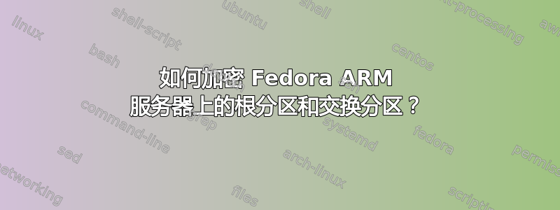 如何加密 Fedora ARM 服务器上的根分区和交换分区？