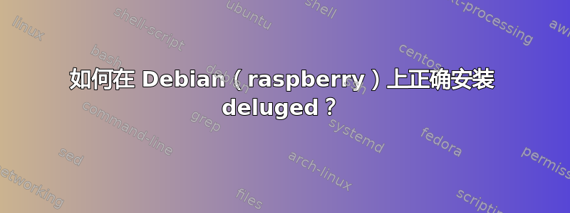 如何在 Debian（raspberry）上正确安装 deluged？