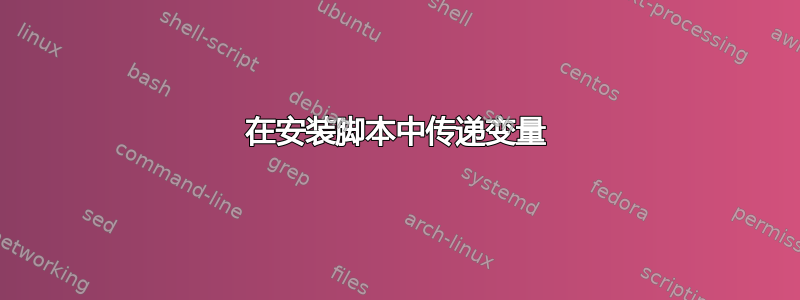 在安装脚本中传递变量