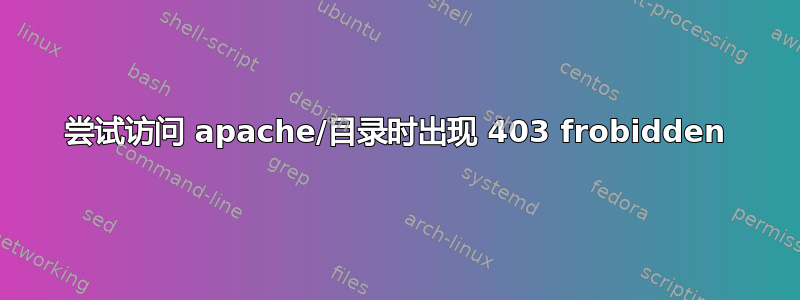 尝试访问 apache/目录时出现 403 frobidden