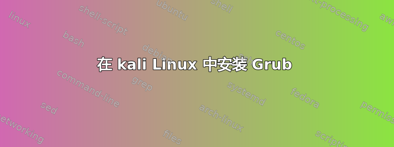 在 kali Linux 中安装 Grub