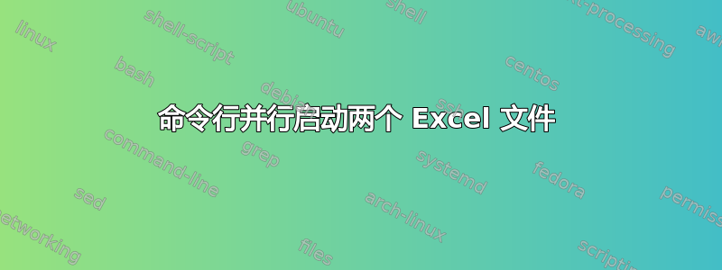 命令行并行启动两个 Excel 文件