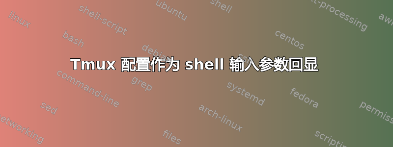 Tmux 配置作为 shell 输入参数回显