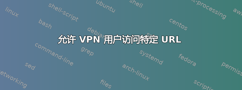 允许 VPN 用户访问特定 URL