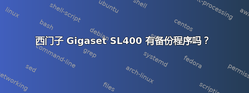 西门子 Gigaset SL400 有备份程序吗？