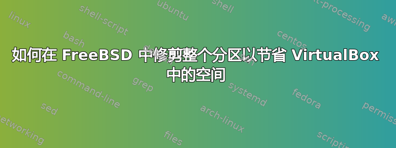 如何在 FreeBSD 中修剪整个分区以节省 VirtualBox 中的空间