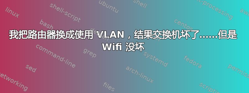 我把路由器换成使用 VLAN，结果交换机坏了……但是 Wifi 没坏