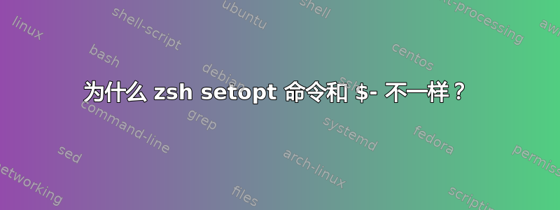 为什么 zsh setopt 命令和 $- 不一样？