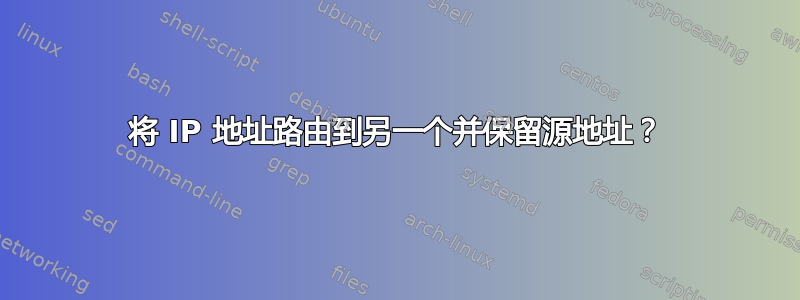 将 IP 地址路由到另一个并保留源地址？