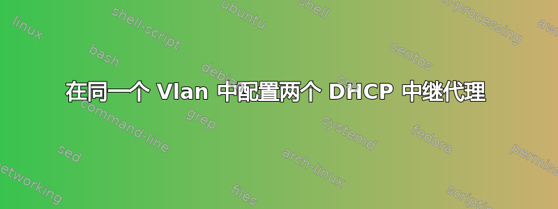 在同一个 Vlan 中配置两个 DHCP 中继代理