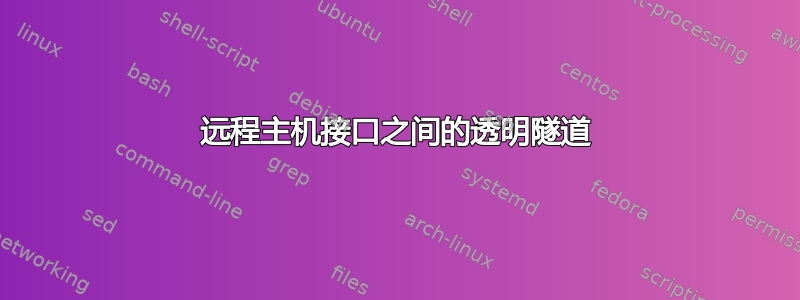 远程主机接口之间的透明隧道