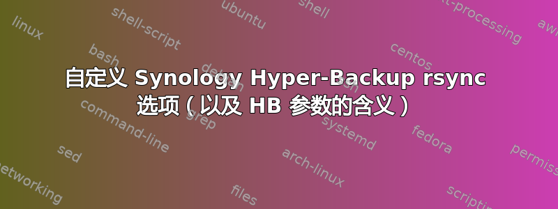 自定义 Synology Hyper-Backup rsync 选项（以及 HB 参数的含义）