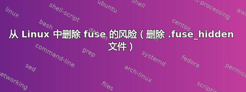 从 Linux 中删除 fuse 的风险（删除 .fuse_hidden 文件）