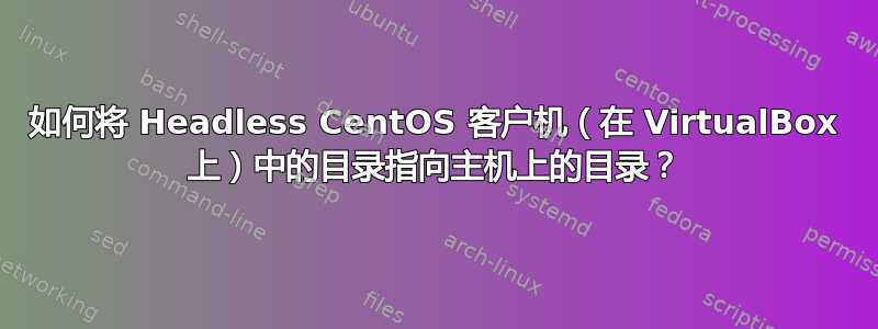 如何将 Headless CentOS 客户机（在 VirtualBox 上）中的目录指向主机上的目录？