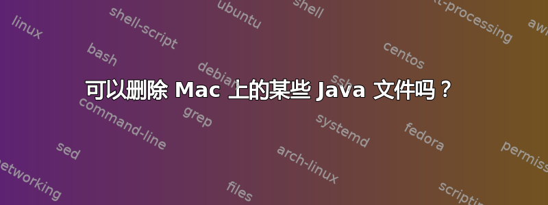 可以删除 Mac 上的某些 Java 文件吗？