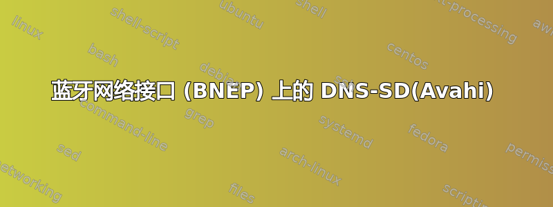 蓝牙网络接口 (BNEP) 上的 DNS-SD(Avahi)