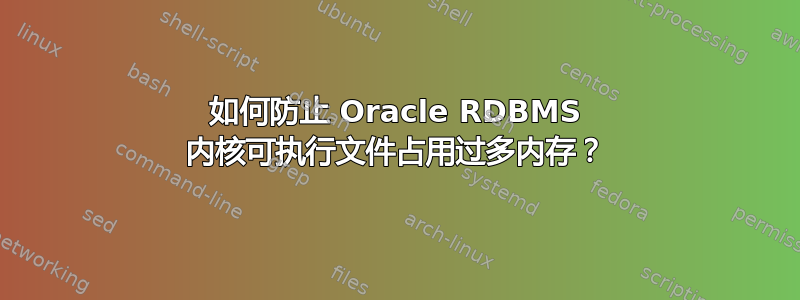 如何防止 Oracle RDBMS 内核可执行文件占用过多内存？