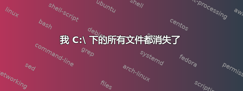 我 C:\ 下的所有文件都消失了