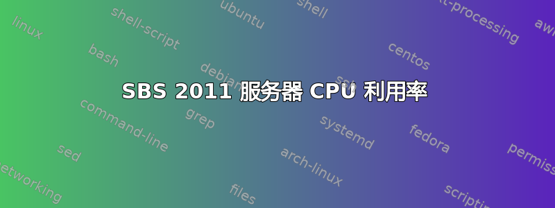 SBS 2011 服务器 CPU 利用率