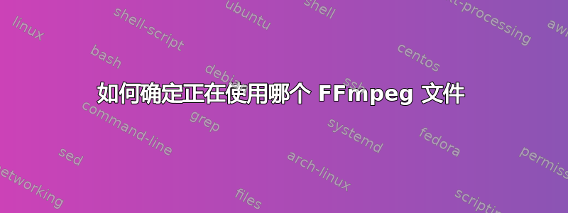 如何确定正在使用哪个 FFmpeg 文件