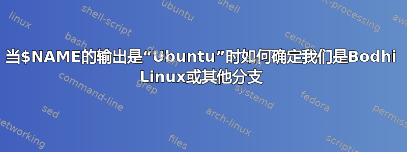 当$NAME的输出是“Ubuntu”时如何确定我们是Bodhi Linux或其他分支