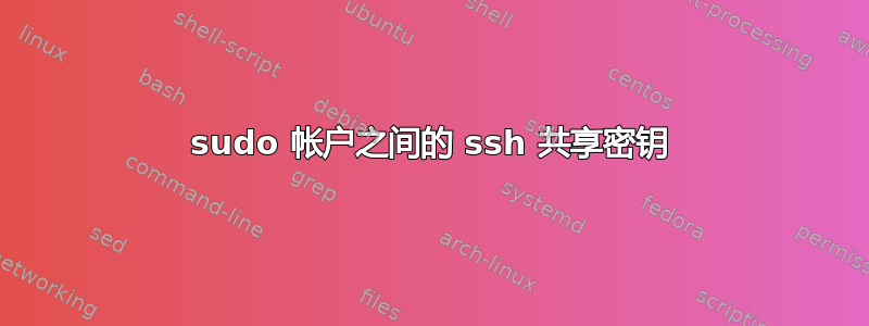 sudo 帐户之间的 ssh 共享密钥