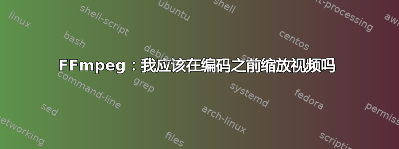 FFmpeg：我应该在编码之前缩放视频吗